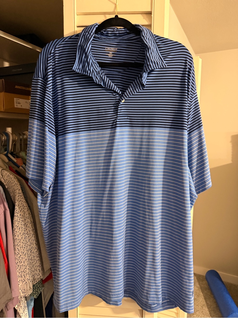 Callaway Blue Striped Polo Shirt